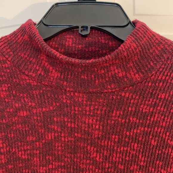 Xhilaration Red Ruched Bodycon Sweater Dress with Long Dolman Sleeves EUC - Picture 5 of 12